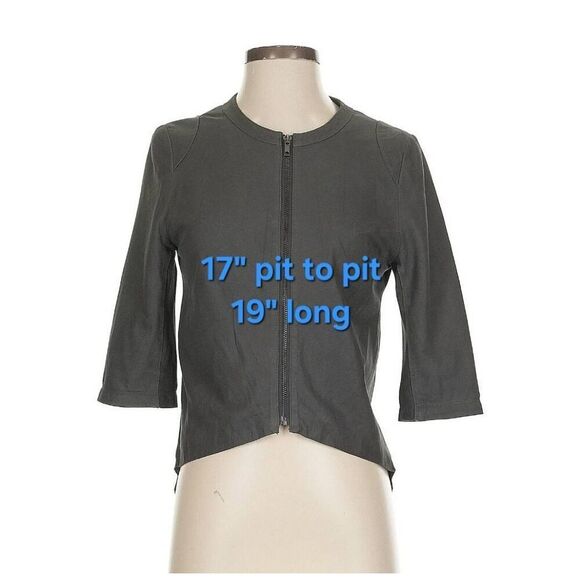 My Tribe Brushed Leather Asymmetric Hem Goblincore Baddie Jacket Sz. S - Picture 3 of 6